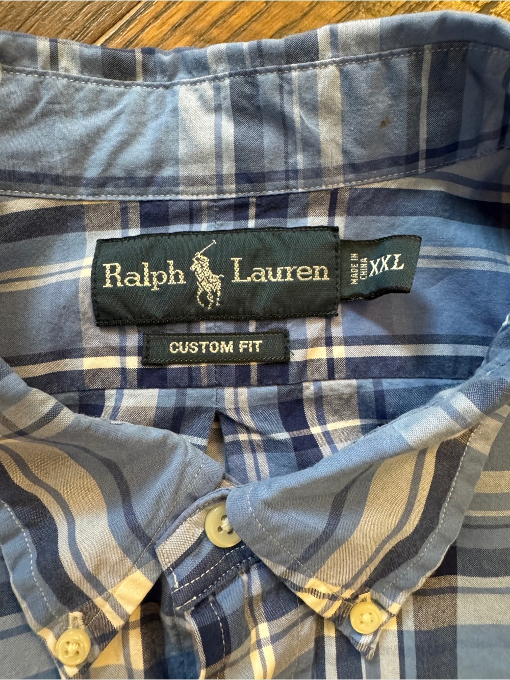 Ralph Lauren Polo Shirt Custom Fit Button Down Vintage Shirt Excellent - Picture 3 of 9